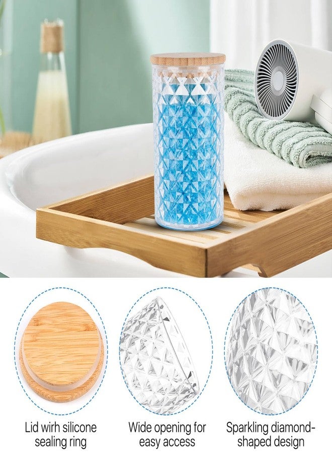 Worldity 1000ML/33OZ Acrylic Bath Salt Container, Anti-shatter Bath Salt Jars with Airtight Lids & Wooden Scoop, Acrylic Jars with Lids for Coffee, Sugar, Cookie, Bath Tub Accessories for Women - Image 3